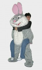 Piggyback Bunny mascots for rental